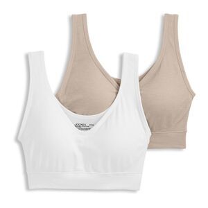 Jockey Women's Bra Sz 2XL (XXL) Seamfree Back Smoothing Tan/Beige A596550